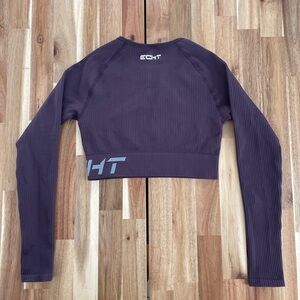 ECHT Women's Dark Purple athletic crop top